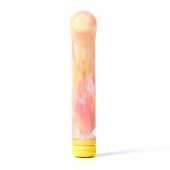 Желтый компактный вибратор из стекла Magic Cane - 12 см. - BeYourLover