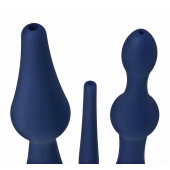 Набор из 3 универсальных насадок для анального душа Universal 3 Piece Silicone Enema Attachment Set - XR Brands - купить с доставкой в Балаково