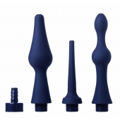 Набор из 3 универсальных насадок для анального душа Universal 3 Piece Silicone Enema Attachment Set - XR Brands - купить с доставкой в Балаково