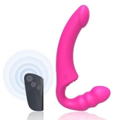 Розовый безремневой страпон Straples Strap-On Dildo - Erokay - купить с доставкой в Балаково