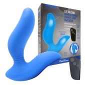 Синий вибромассажер простаты 3,5’’ Remote Control Curve P-spot Massager - 12 см. - Erokay - в Балаково купить с доставкой