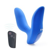 Синий вибромассажер простаты 3,5’’ Remote Control Curve P-spot Massager - 12 см. - Erokay - в Балаково купить с доставкой