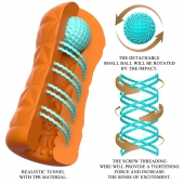 Оранжевый мастурбатор Victoria - Baile - в Балаково купить с доставкой