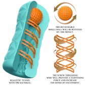 Аквамариновый мастурбатор Victoria - Baile - в Балаково купить с доставкой