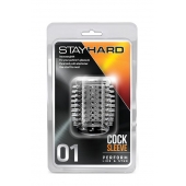 Прозрачная насадка с шипами STAY HARD COCK SLEEVE 01 CLEAR - Blush Novelties - в Балаково купить с доставкой