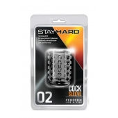 Прозрачная насадка на пенис с шишечками STAY HARD COCK SLEEVE 02 CLEAR - Blush Novelties - в Балаково купить с доставкой