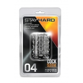 Прозрачная насадка с бороздками STAY HARD COCK SLEEVE 04 CLEAR - Blush Novelties - в Балаково купить с доставкой