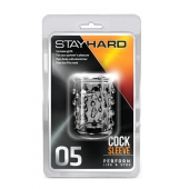 Прозрачная насадка с капельками STAY HARD COCK SLEEVE 05 CLEAR - Blush Novelties - в Балаково купить с доставкой