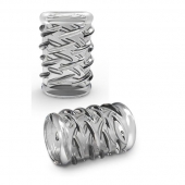 Прозрачная насадка с объёмными чёрточками STAY HARD COCK SLEEVE 06 CLEAR - Blush Novelties - в Балаково купить с доставкой
