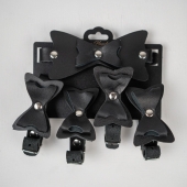 Набор фиксаций с бантиками из черной натуральной кожи - Crazy Handmade - купить с доставкой в Балаково