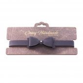 Черный кожаный однослойный чокер с бабочкой - Crazy Handmade - купить с доставкой в Балаково