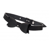 Черный кожаный чокер с бабочкой - Pecado - купить с доставкой в Балаково