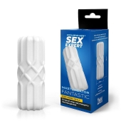 Белый силиконовый мастурбатор - Sex Expert - в Балаково купить с доставкой