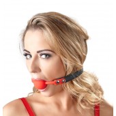 Силиконовый кляп-шар на чёрных ремешках Red Gag silicone - Orion - купить с доставкой в Балаково