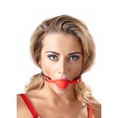 Силиконовый кляп-шар на чёрных ремешках Red Gag silicone - Orion - купить с доставкой в Балаково