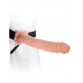 Фаллопротез телесного цвета Hollow Strap-On - 29 см. - Pipedream - купить с доставкой в Балаково