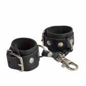 Черный кожаный брелок в виде наручников - Sitabella - купить с доставкой в Балаково