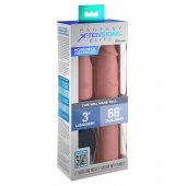 Телесная вибронасадка на член 3  Vibrating Mega X-tension with Remote - 22,9 см. - Pipedream - в Балаково купить с доставкой