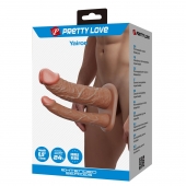 Реалистичная полая насадка на член для двойного проникновения Yairon - 17,5 см. - Baile - купить с доставкой в Балаково