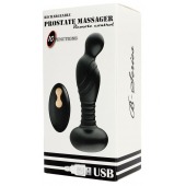 Черный массажер простаты с вибрацей и возвратно-поступательными движениями - Boys of Toys - в Балаково купить с доставкой