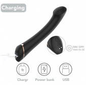 Черны вибратор для G-точки Gwand - 18,7 см. - Boys of Toys