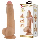 Телесный фаллоимитатор с подвижной кожей Draco - 23,3 см. - Baile