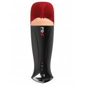 Телесный мастурбатор-вагина в черной колбе с вибрацией Fuck-O-Matic Pro XL - Pipedream - в Балаково купить с доставкой