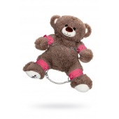 Бондажный набор: бурый мишка с розовыми оковами и наручниками - Pecado - купить с доставкой в Балаково