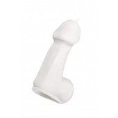 Белая свеча в форме пениса - 47 гр. - Pecado - купить с доставкой в Балаково