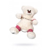 Бондажный набор: белый мишка с розовыми оковами и наручниками - Pecado - купить с доставкой в Балаково