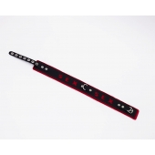 Черно-красный ошейник Sex - Crazy Handmade - купить с доставкой в Балаково