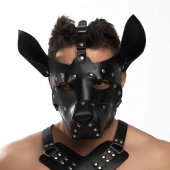 Черная кожаная маска «Собака» - Crazy Handmade - купить с доставкой в Балаково
