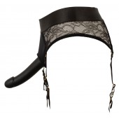 Черный женский страпон Strap-on Set: трусики и насадка - Orion - купить с доставкой в Балаково