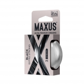 Черные утолщенные презервативы MAXUS Extra Strong с железным кейсом - 3 шт. - Maxus - купить с доставкой в Балаково