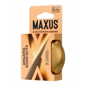Точечные презервативы MAXUS 2000 Amazing Dots с железным кейсом - 3 шт. - Maxus - купить с доставкой в Балаково