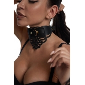 Фигурный чокер с узорами и золотистой фурнитурой - Crazy Handmade - купить с доставкой в Балаково