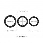 Набор из 3 черных эрекционных колец Stay Hard - Boys of Toys - в Балаково купить с доставкой