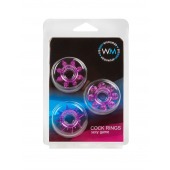 Набор из 3 лиловых эрекционных колец различной формы - Erowoman-Eroman - в Балаково купить с доставкой