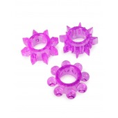 Набор из 3 лиловых эрекционных колец различной формы - Erowoman-Eroman - в Балаково купить с доставкой