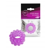 Лиловое эрекционное кольцо с 2 рядами стимулирующих шариков - Erowoman-Eroman - в Балаково купить с доставкой