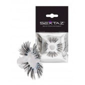 Эластичное эрекционное кольцо с черными «ресничками» - Sextaz - в Балаково купить с доставкой