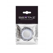 Эластичное эрекционное колечко с черными «ресничками» - Sextaz - в Балаково купить с доставкой