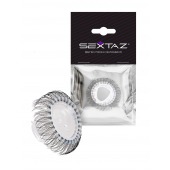 Эластичное эрекционное кольцо с длинными черными «ресничками» - Sextaz - в Балаково купить с доставкой