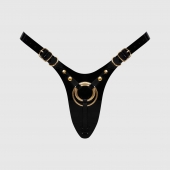 Черный пояс для фиксации насадок Strap-On-Me Leatherette Harness Fabulous - Strap-on-me - купить с доставкой в Балаково