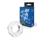 Прозрачное эрекционное кольцо в форме гайки - Sex Expert - в Балаково купить с доставкой