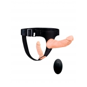 Женский страпон с 2 насадками, вибрацией и пультом ДУ - Erowoman-Eroman - купить с доставкой в Балаково