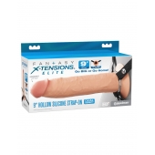 Телесный пустотелый фаллопротез 9’’ Hollow Silicone Strap-On - 24,1 см. - Pipedream - купить с доставкой в Балаково