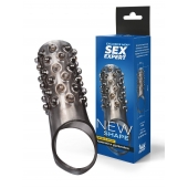 Дымчатая насадка на пенис с выпуклостями - 12 см. - Sex Expert - в Балаково купить с доставкой