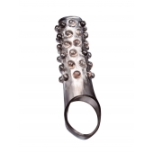 Дымчатая насадка на пенис с выпуклостями - 11 см. - Sex Expert - в Балаково купить с доставкой