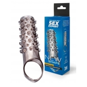 Дымчатая насадка на пенис с шипами и выпуклостями - 12 см. - Sex Expert - в Балаково купить с доставкой